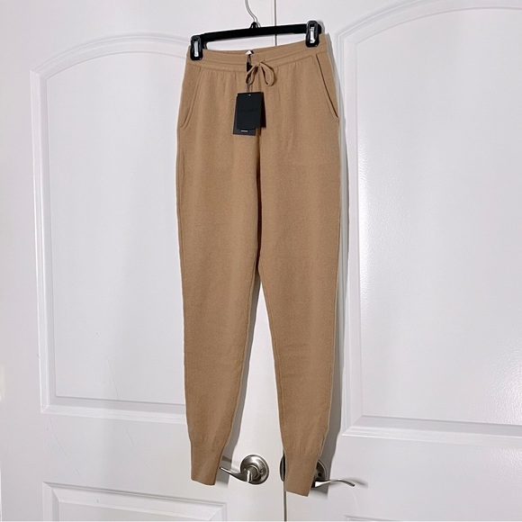 Naadam The Essential Cashmere Sweatpants size XXS in Camel NWT - Picture 6 of 10